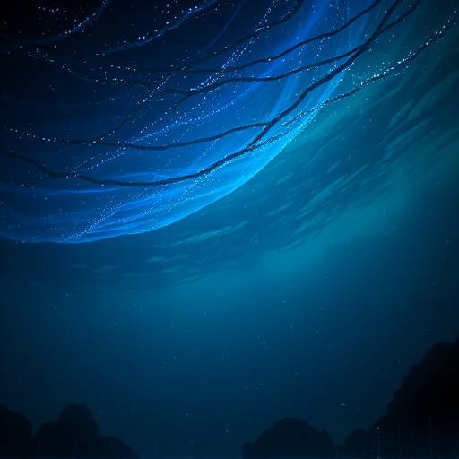 An enchanting underwater scene teeming with bioluminescent creatures, showcasing Aurora Studios' expertise in creating realistic and captivating digital environments.